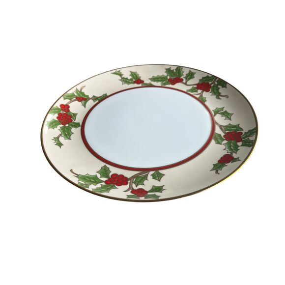 Fitz & Floyd “Christmas Holly” Cake Stand & Server – Vintage Japan unused - Picture 5 of 6